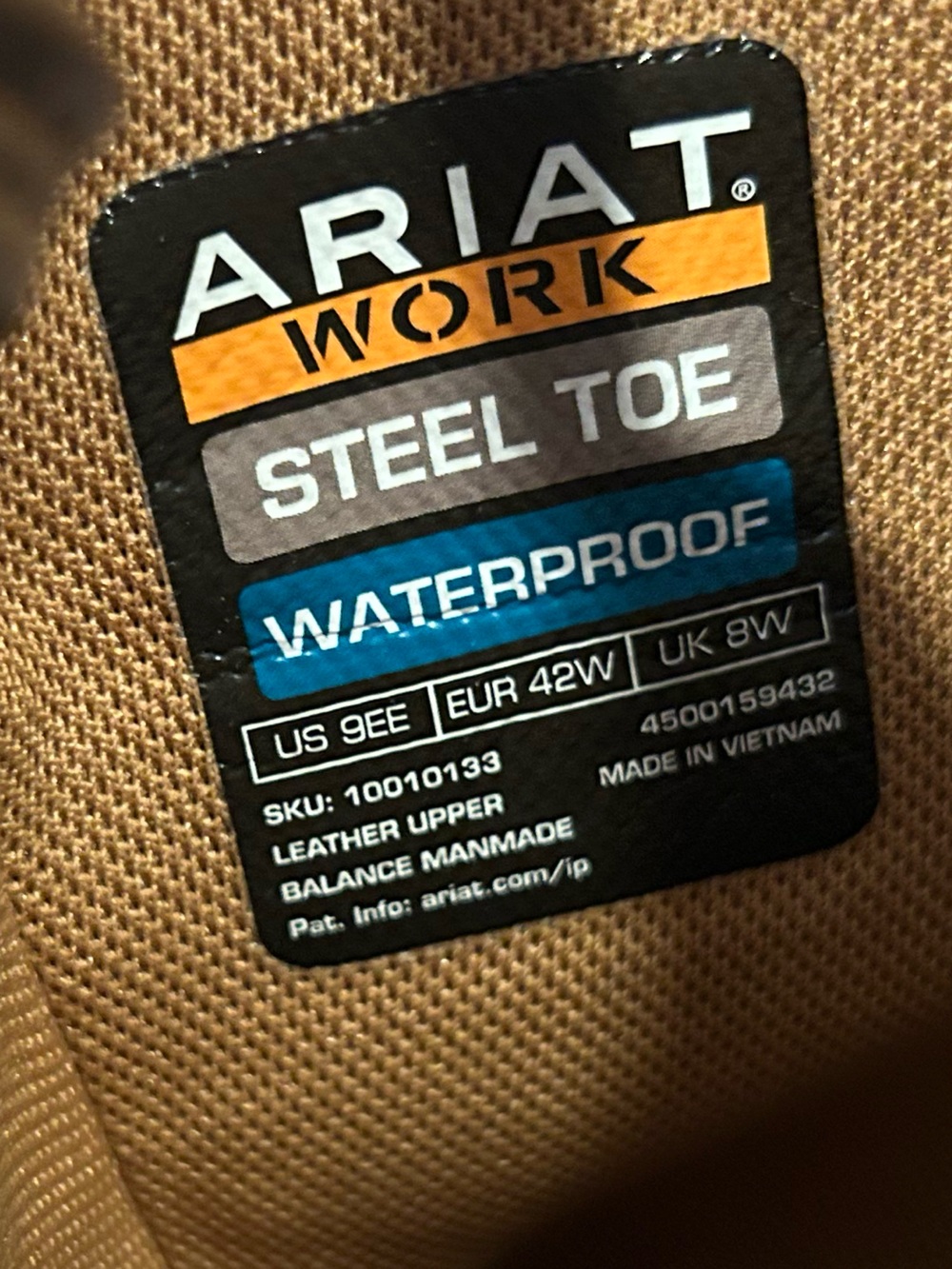 Ariat WorkHog Wide Square Toe Waterproof Steel Toe Work Boots - Picture 7 of 12